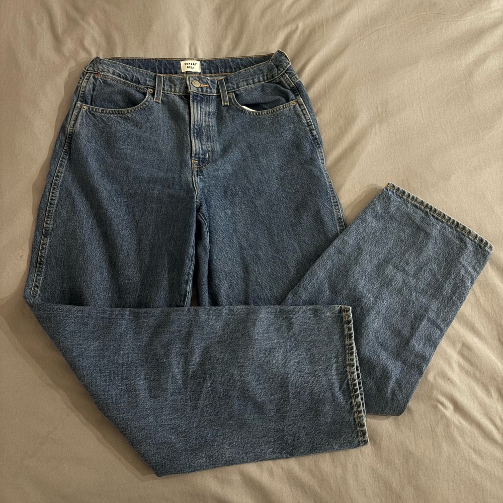 Aritzia Blue Flare & Wide Leg Jeans